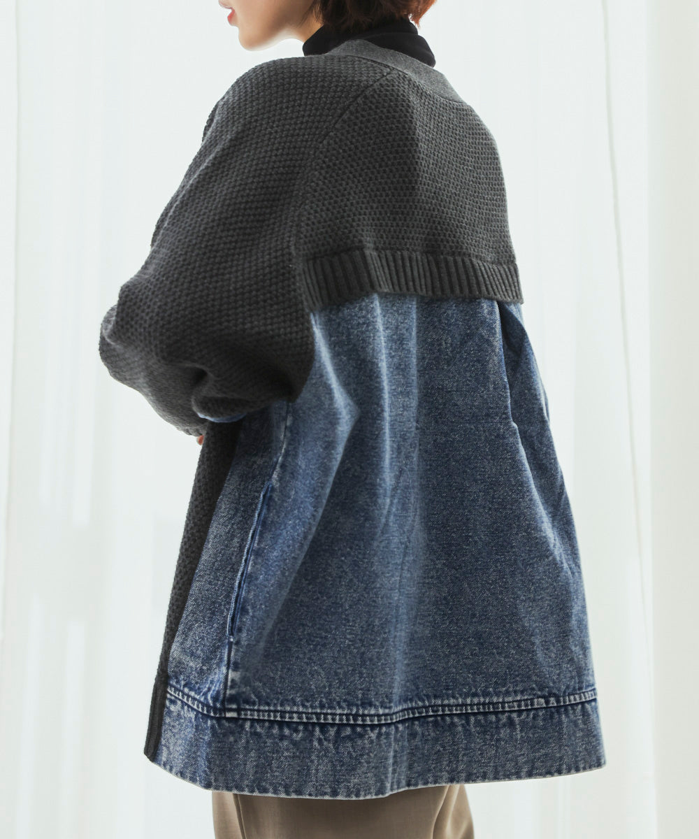 デニムコンビVZIPブルゾン