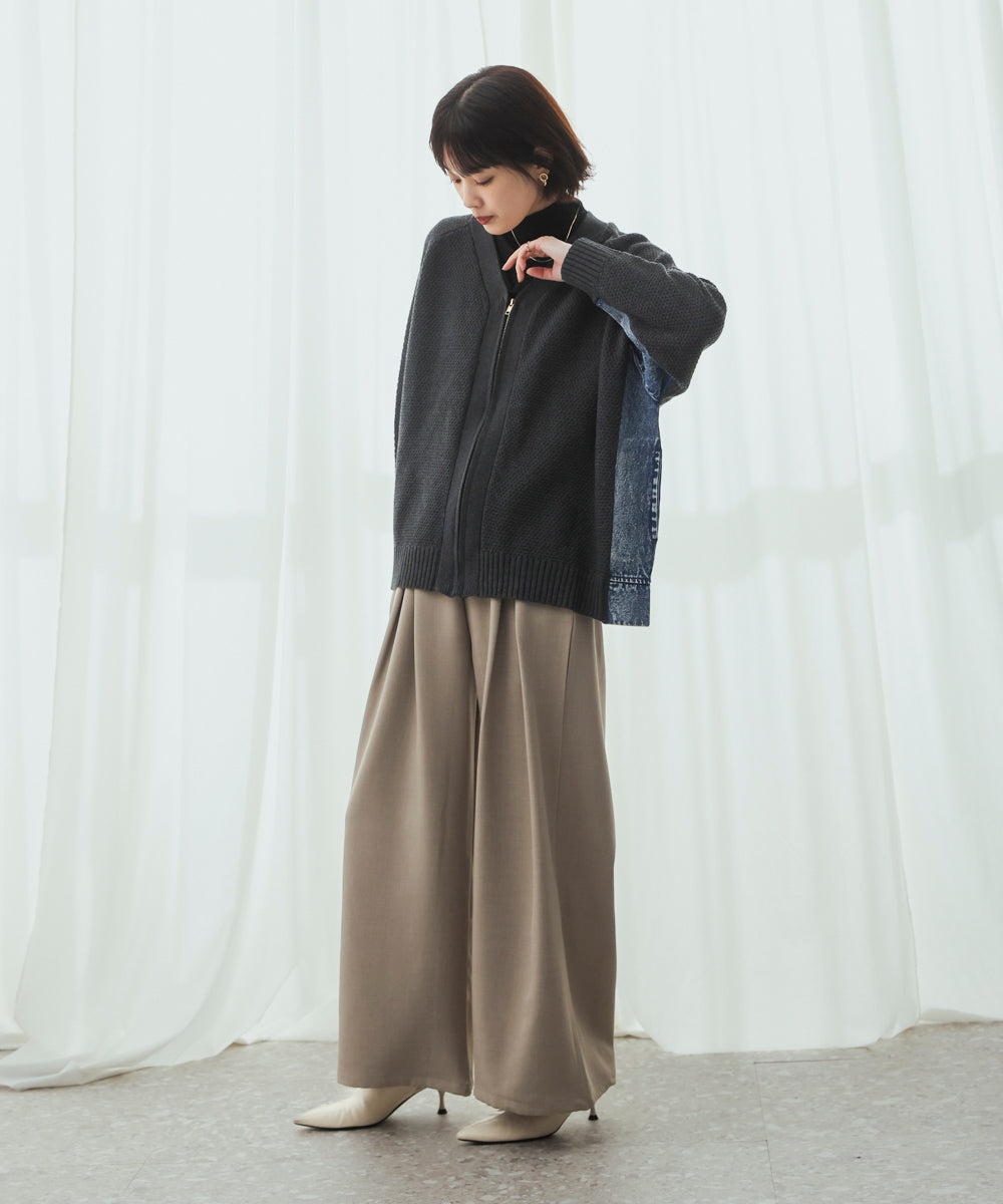 デニムコンビVZIPブルゾン