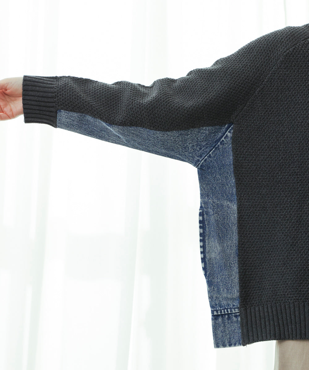 デニムコンビVZIPブルゾン