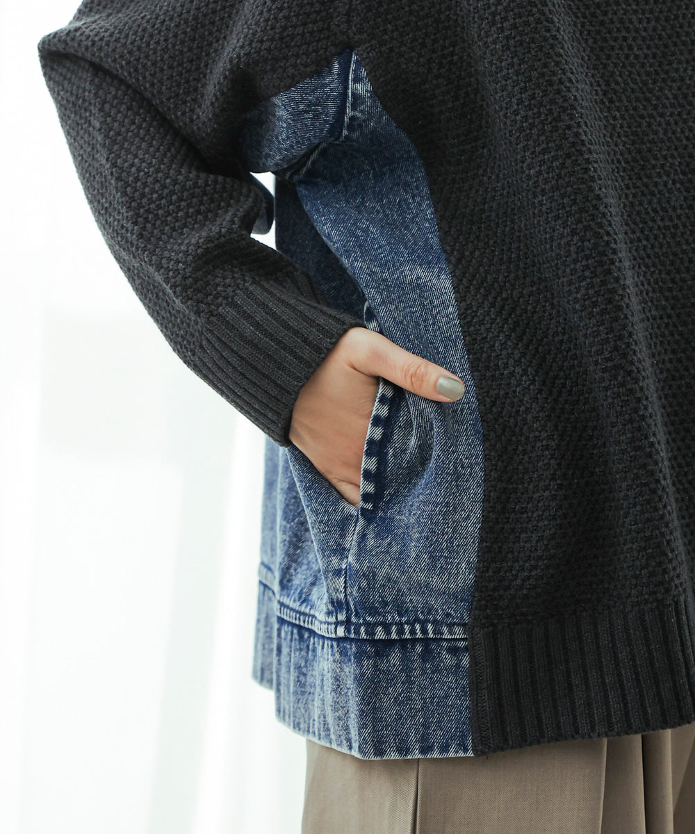 デニムコンビVZIPブルゾン