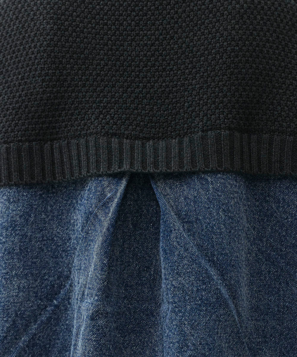 デニムコンビVZIPブルゾン