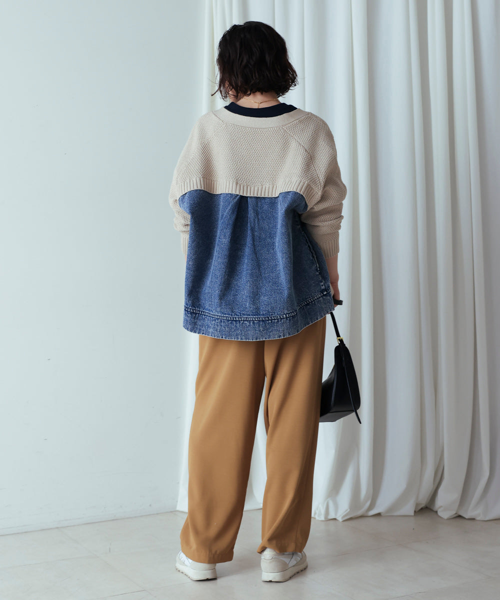 デニムコンビVZIPブルゾン