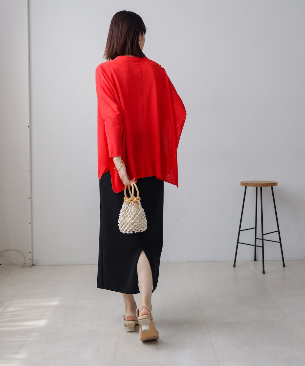 UVサラサラBOXシルエット前後差カーディガン