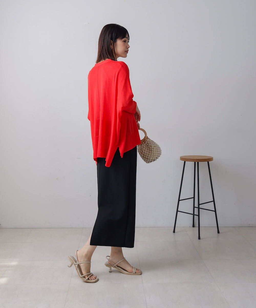 UVサラサラBOXシルエット前後差カーディガン