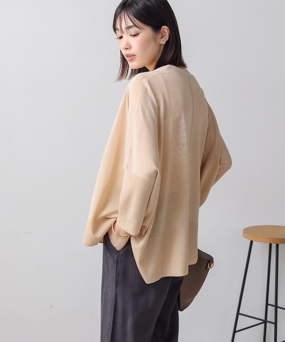 UVサラサラBOXシルエット前後差カーディガン