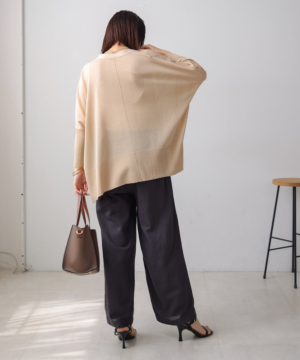 UVサラサラBOXシルエット前後差カーディガン