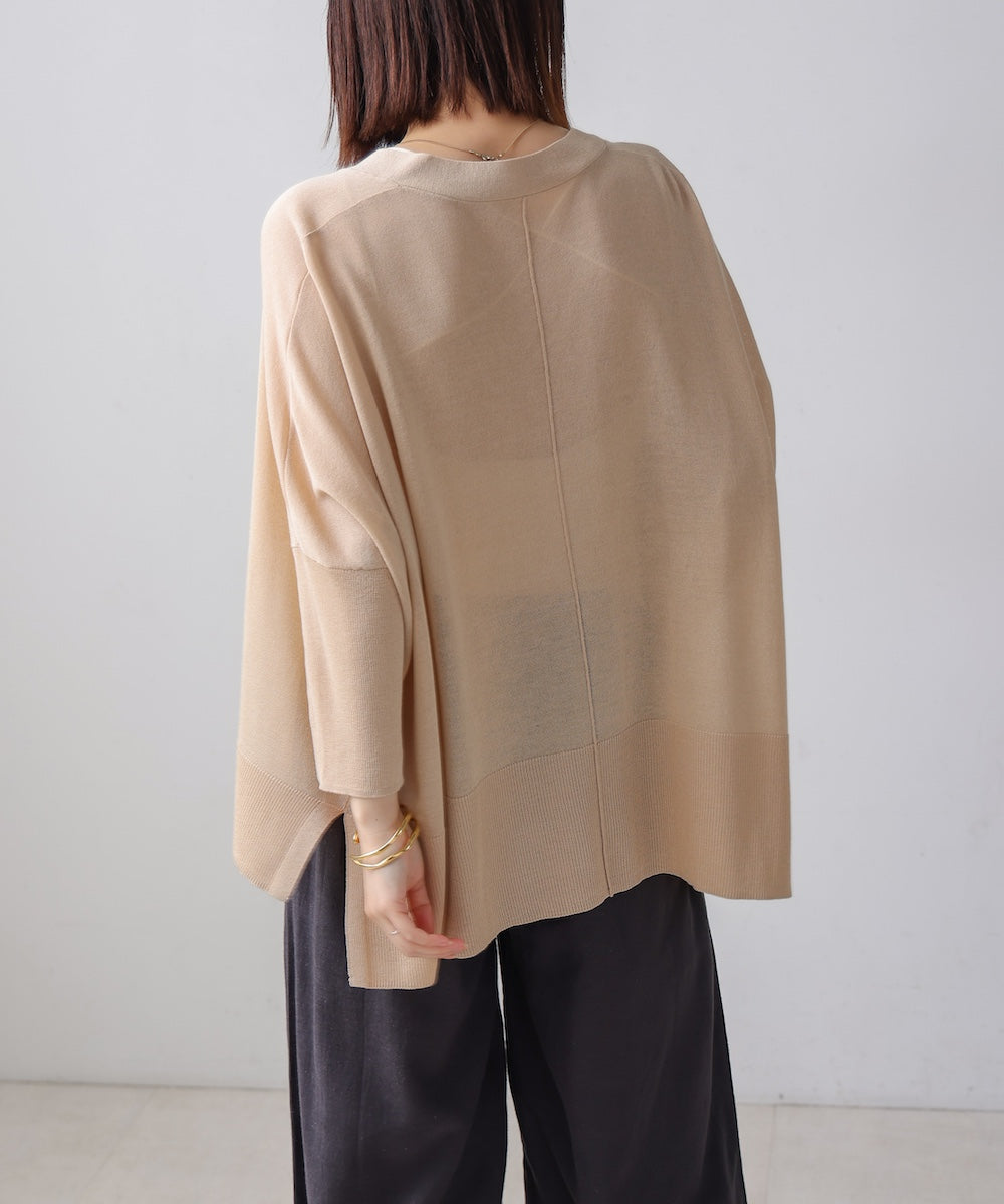 UVサラサラBOXシルエット前後差カーディガン