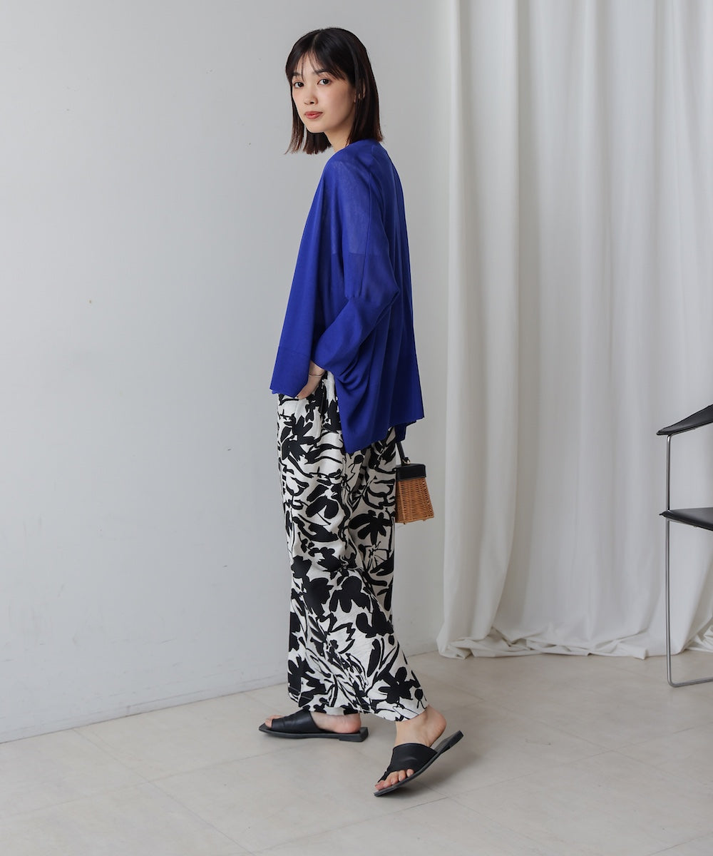 UVサラサラBOXシルエット前後差カーディガン