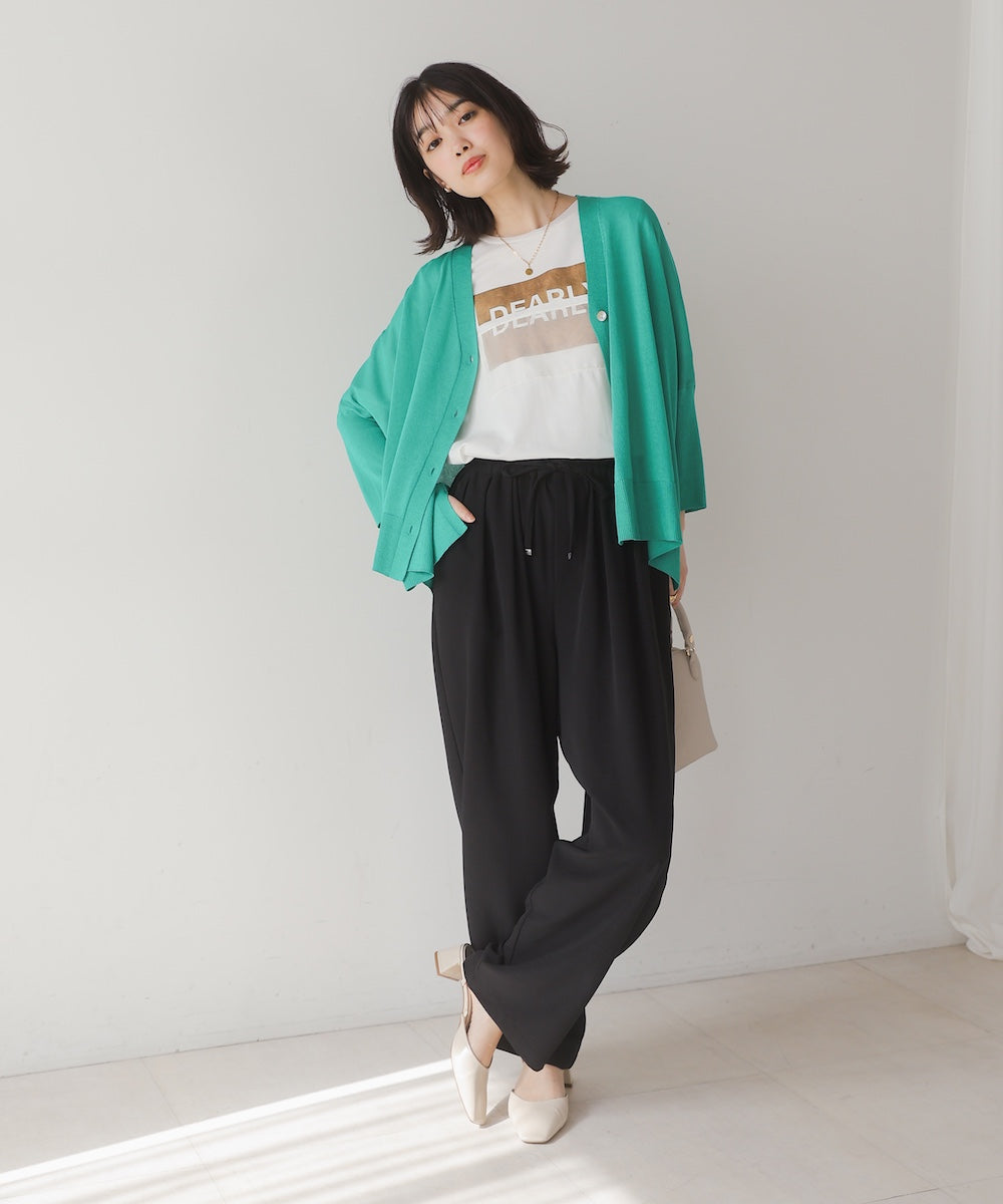 UVサラサラBOXシルエット前後差カーディガン