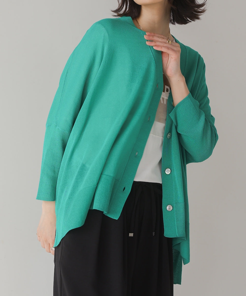 UVサラサラBOXシルエット前後差カーディガン