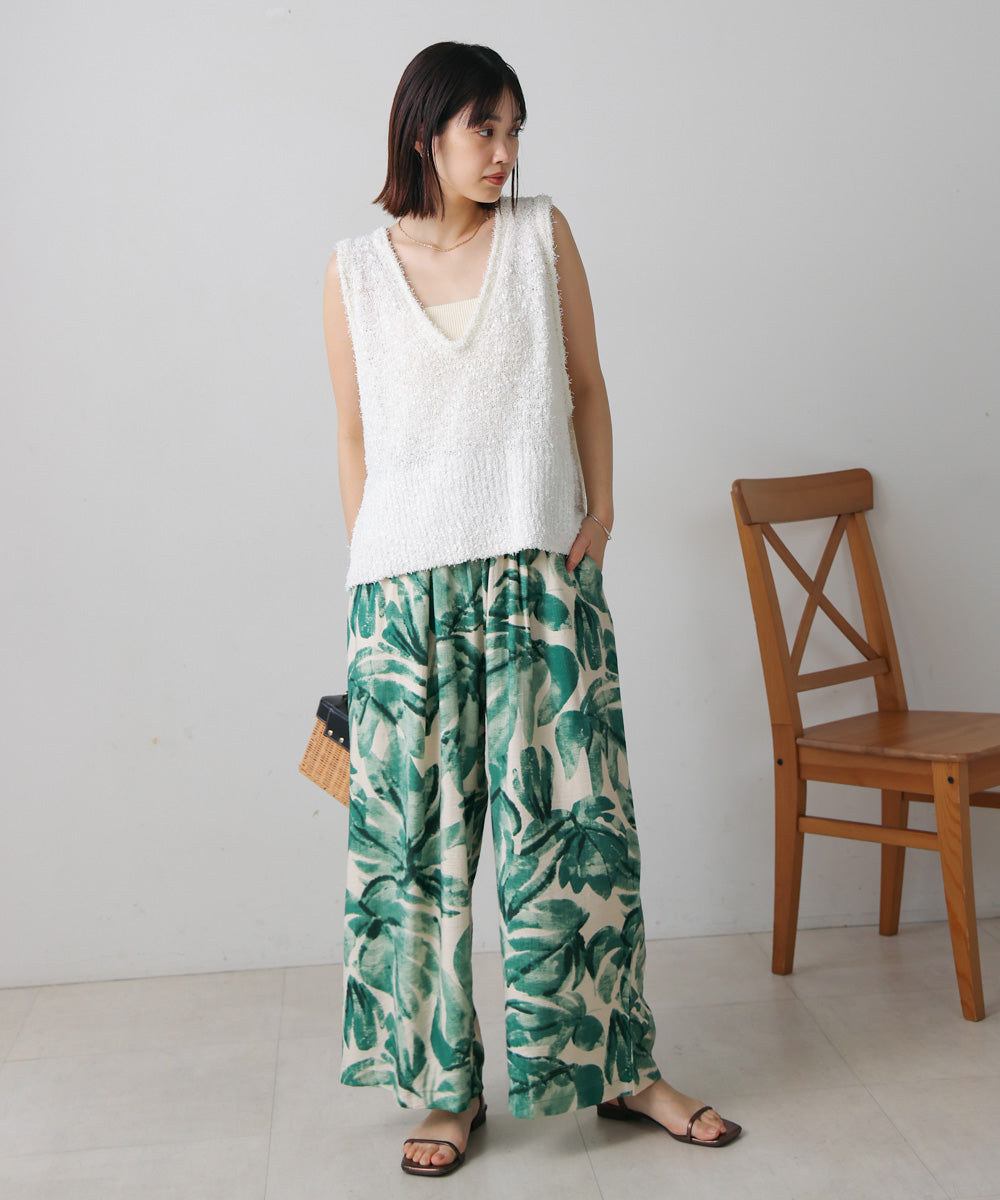 リボンヤーンニットベスト