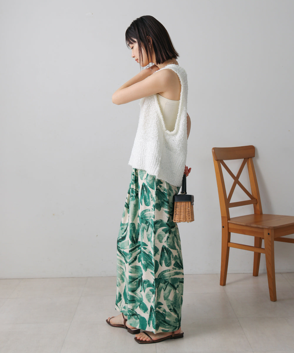 リボンヤーンニットベスト