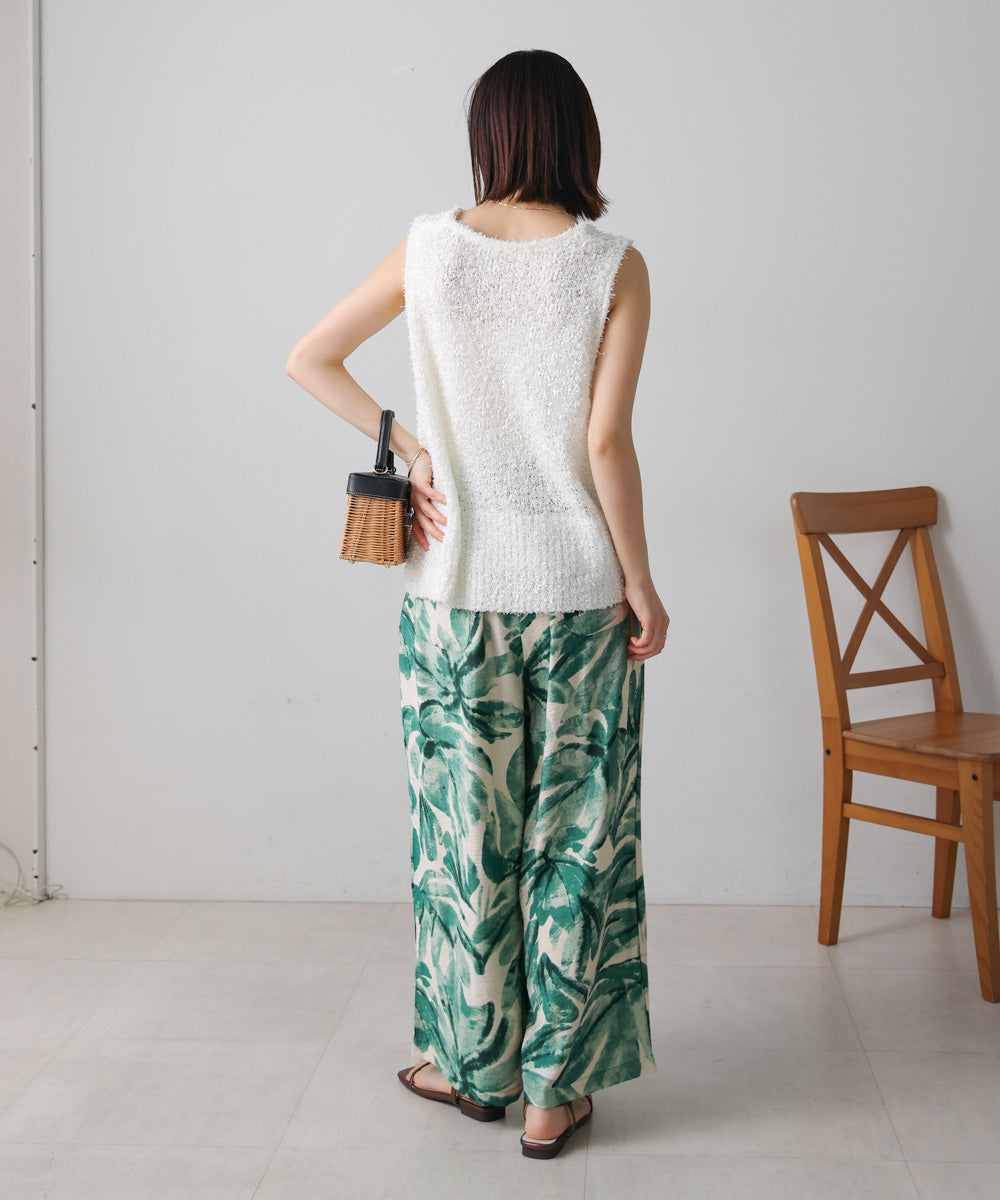 リボンヤーンニットベスト