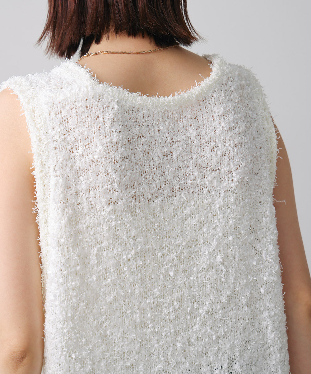 リボンヤーンニットベスト