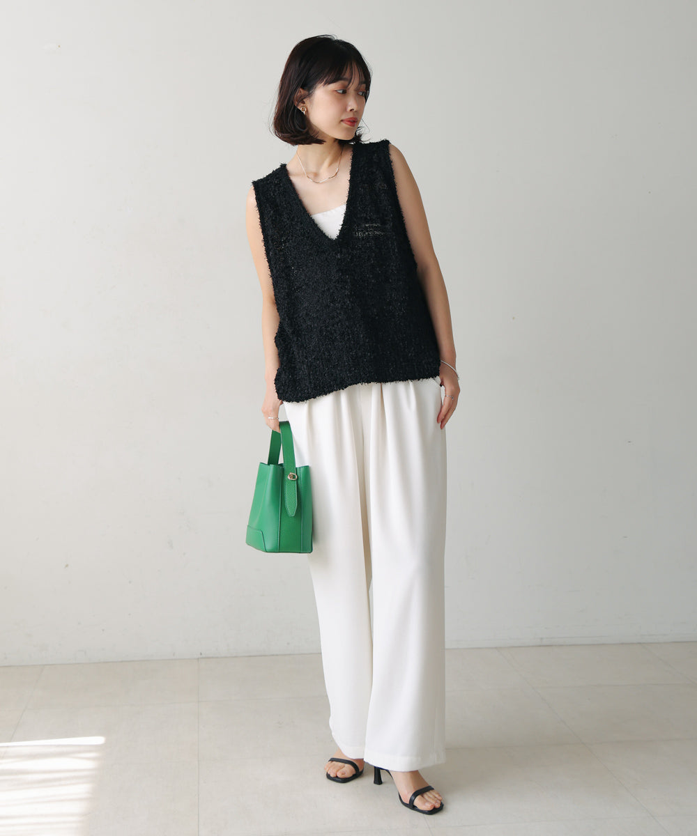 リボンヤーンニットベスト