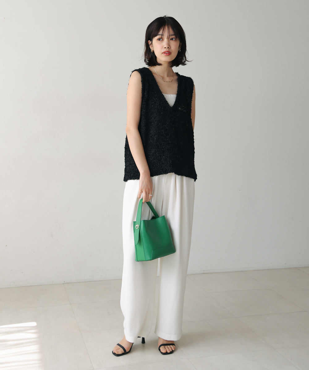 リボンヤーンニットベスト