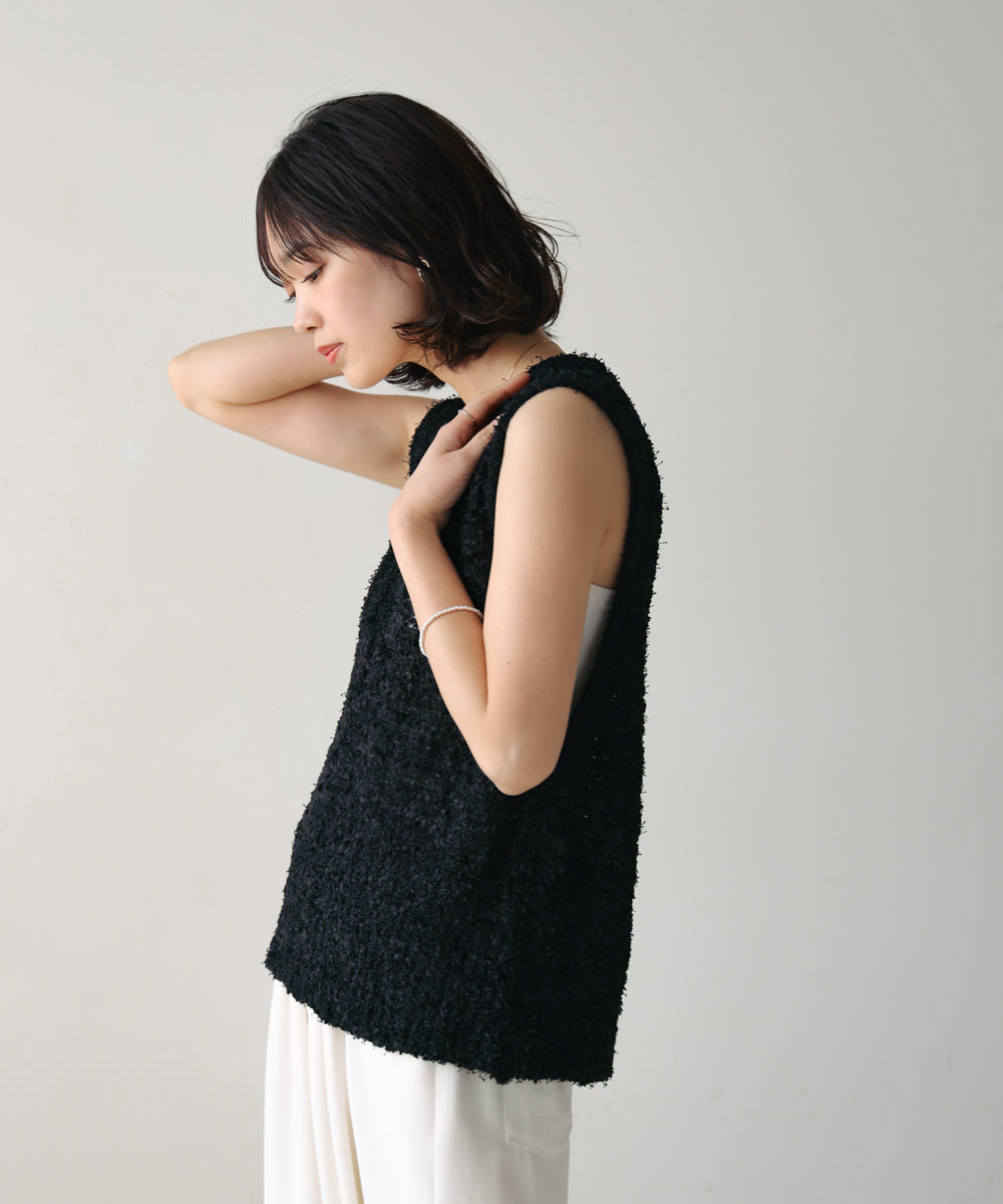 リボンヤーンニットベスト