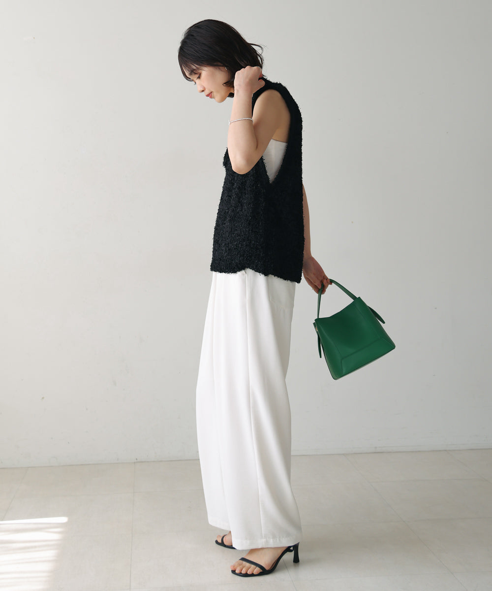 リボンヤーンニットベスト