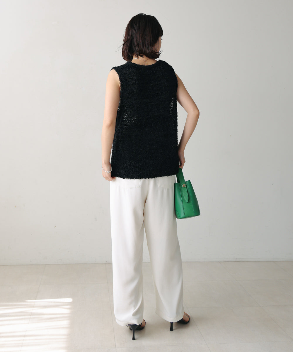 リボンヤーンニットベスト