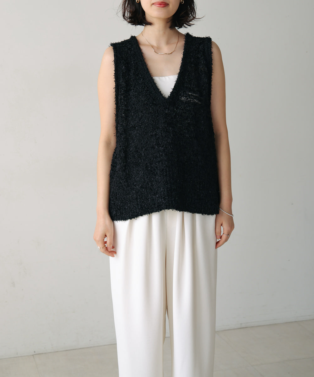 リボンヤーンニットベスト