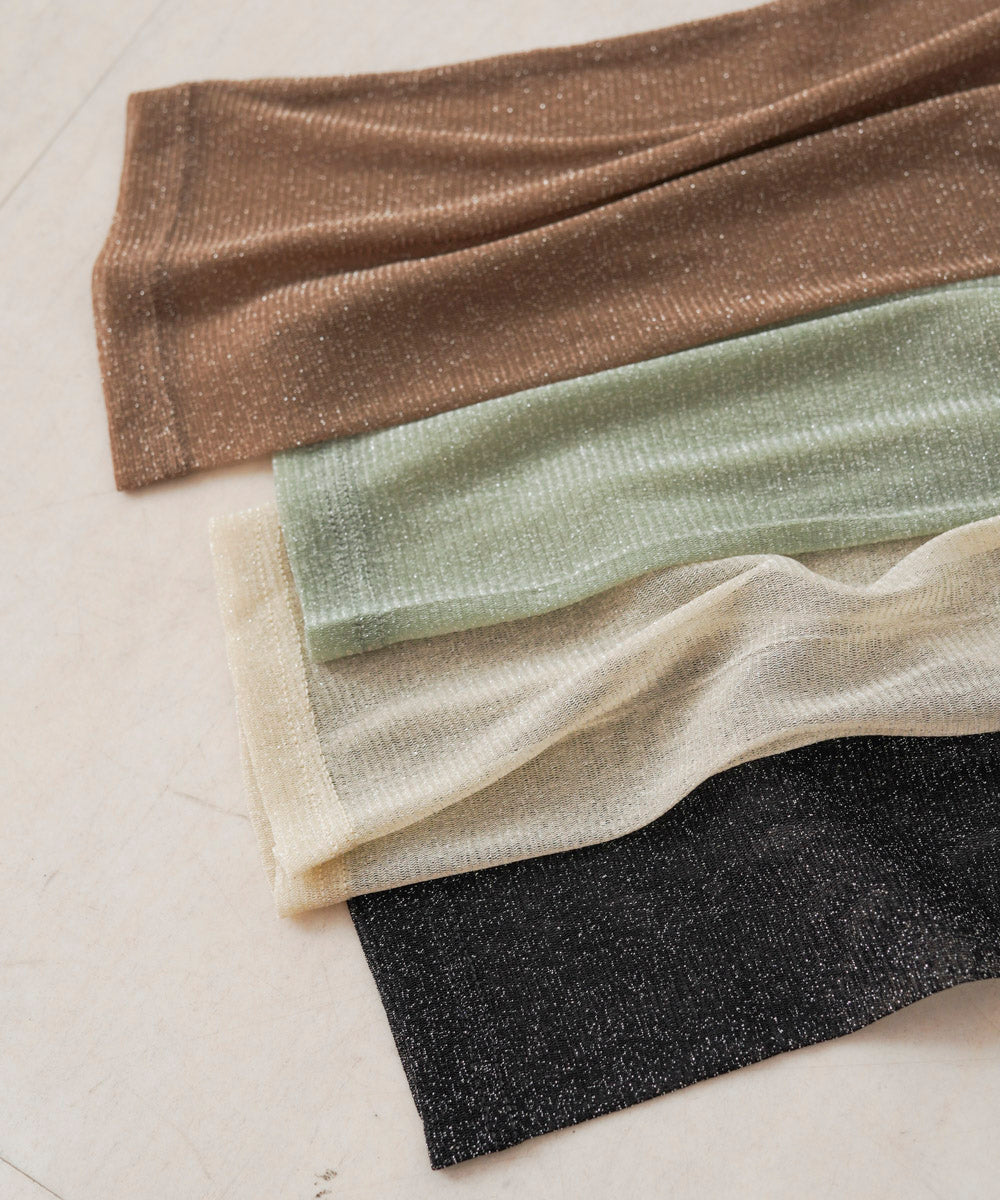 オーバーサイズラメシアートップス