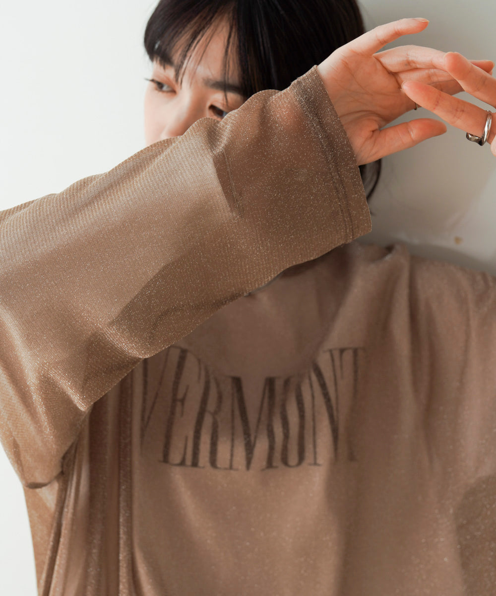 オーバーサイズラメシアートップス