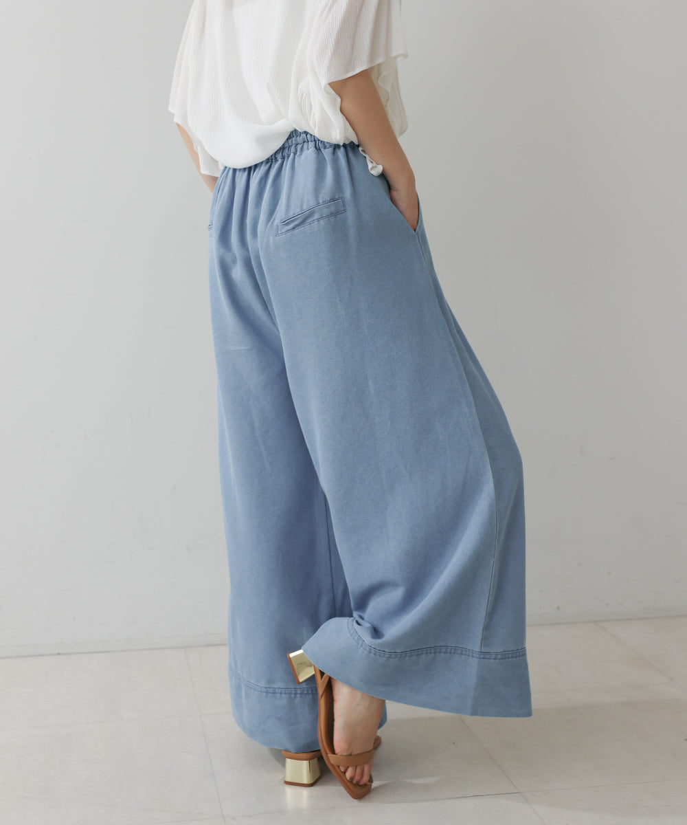 ライトデニムフレアパンツ