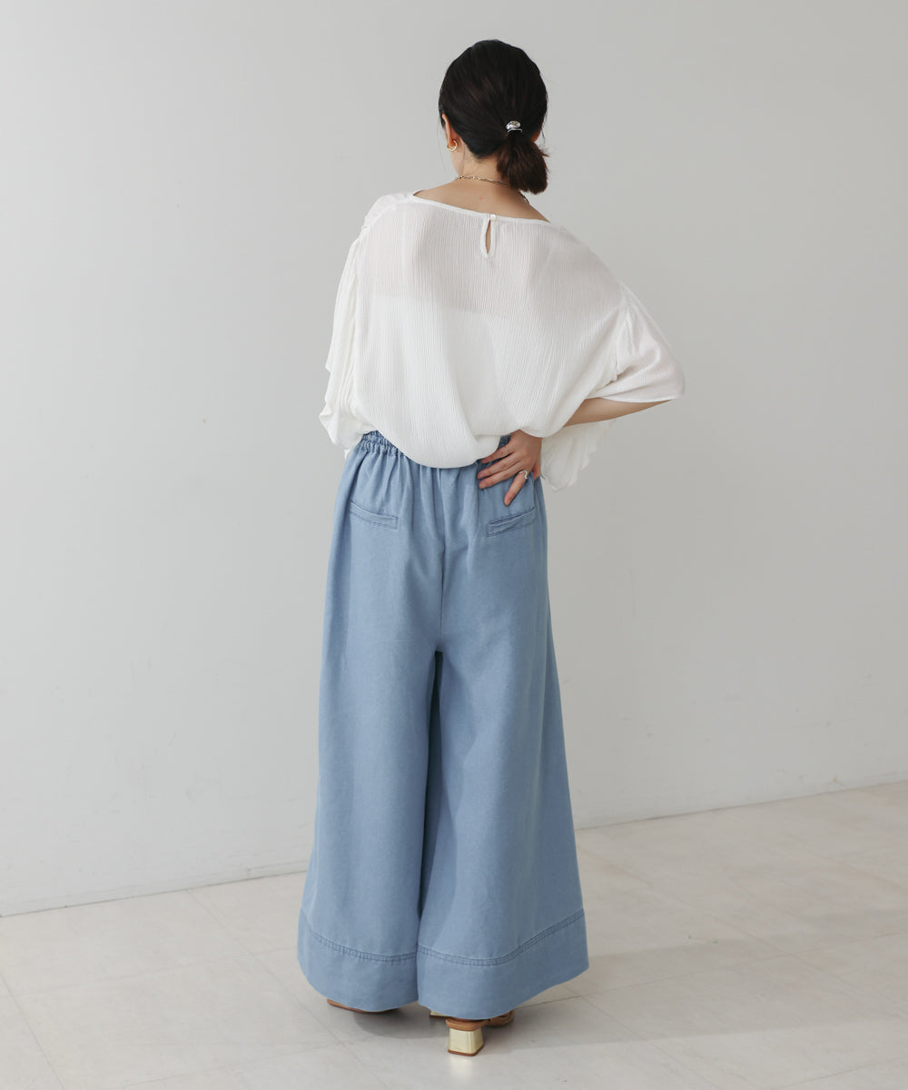 ライトデニムフレアパンツ