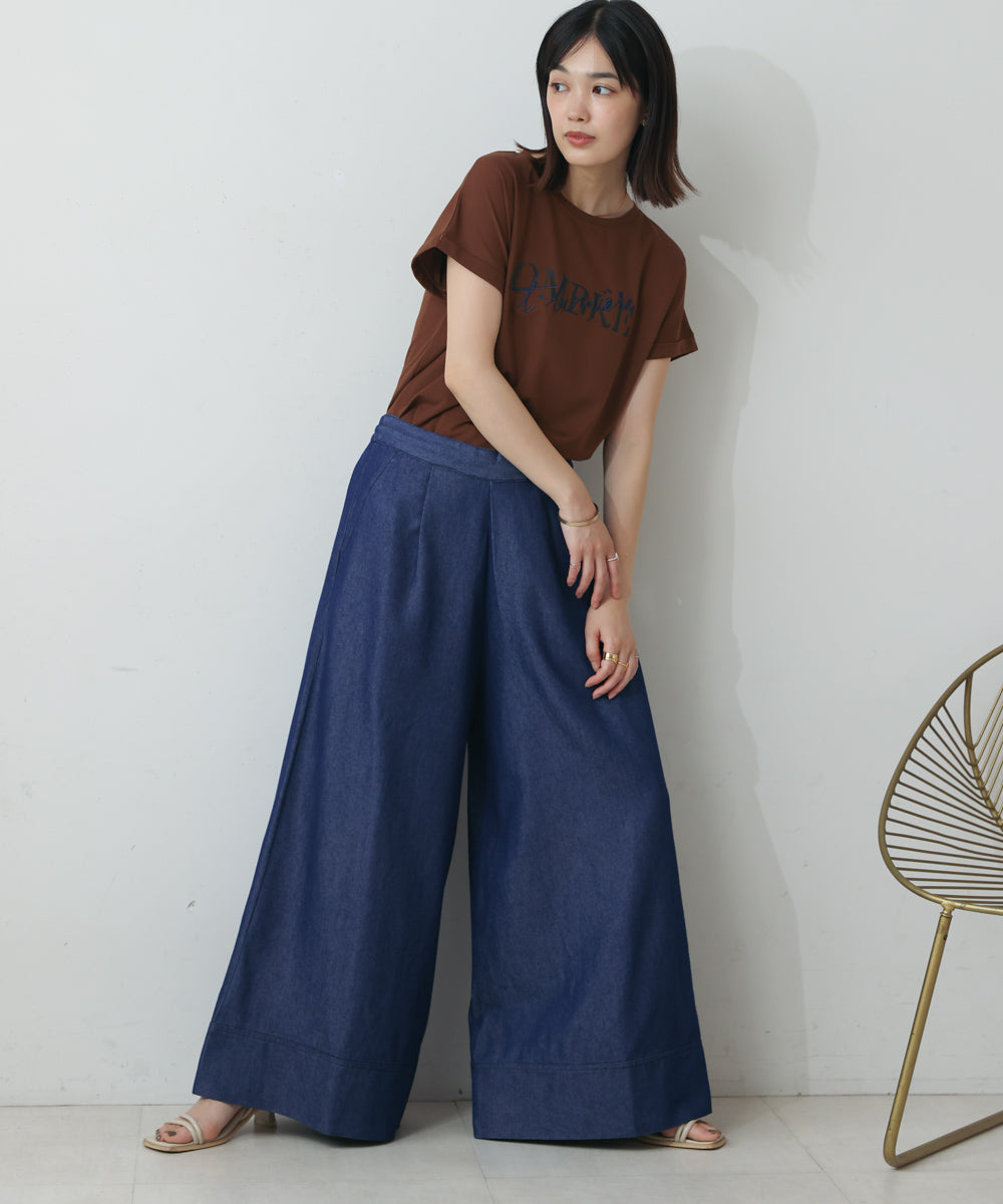 ライトデニムフレアパンツ