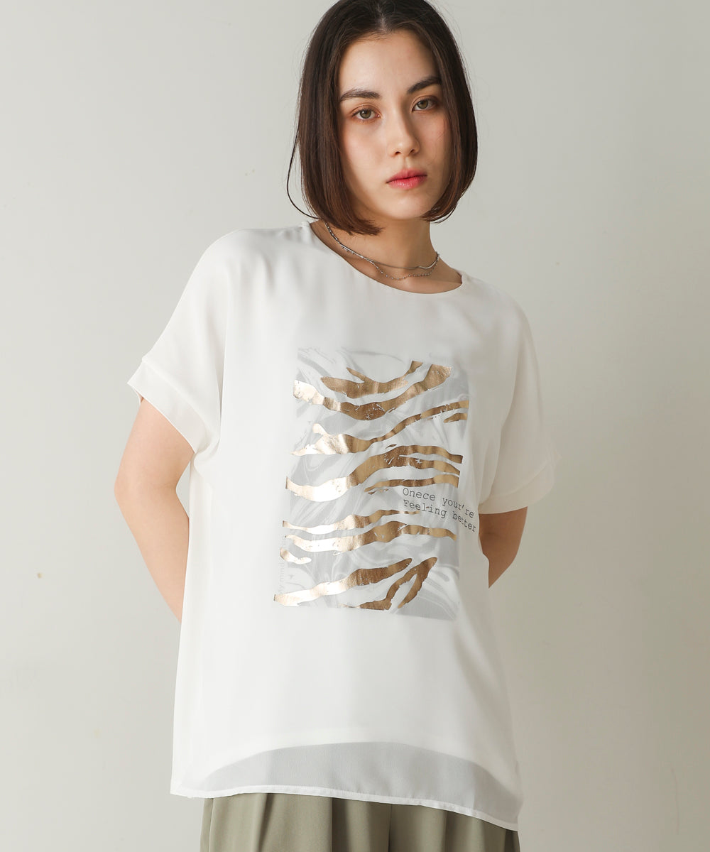 マーブル×ゼブラシアーレイヤードT