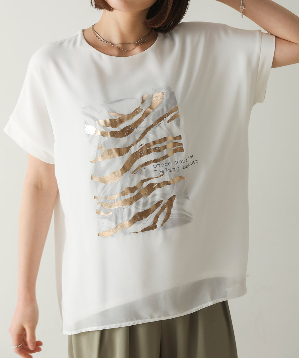 マーブル×ゼブラシアーレイヤードT