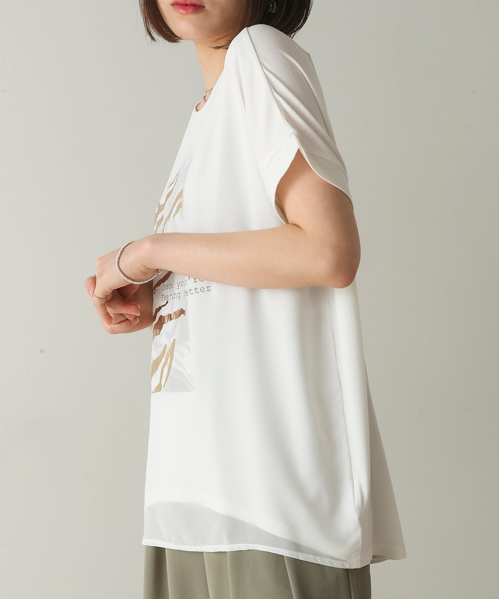 マーブル×ゼブラシアーレイヤードT