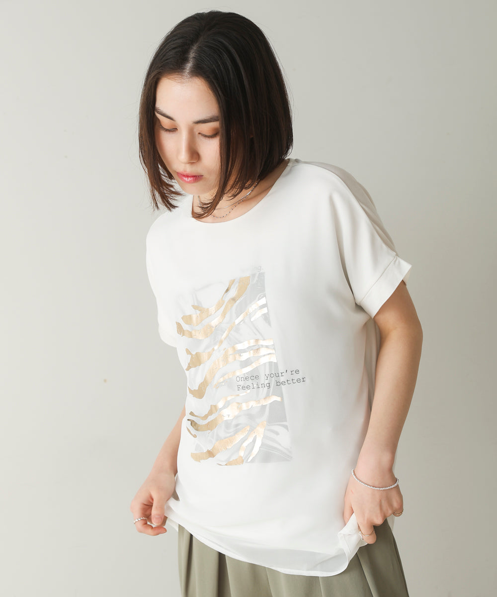 マーブル×ゼブラシアーレイヤードT