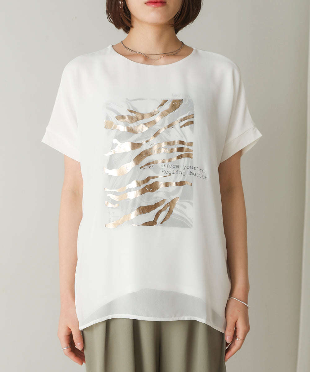 マーブル×ゼブラシアーレイヤードT