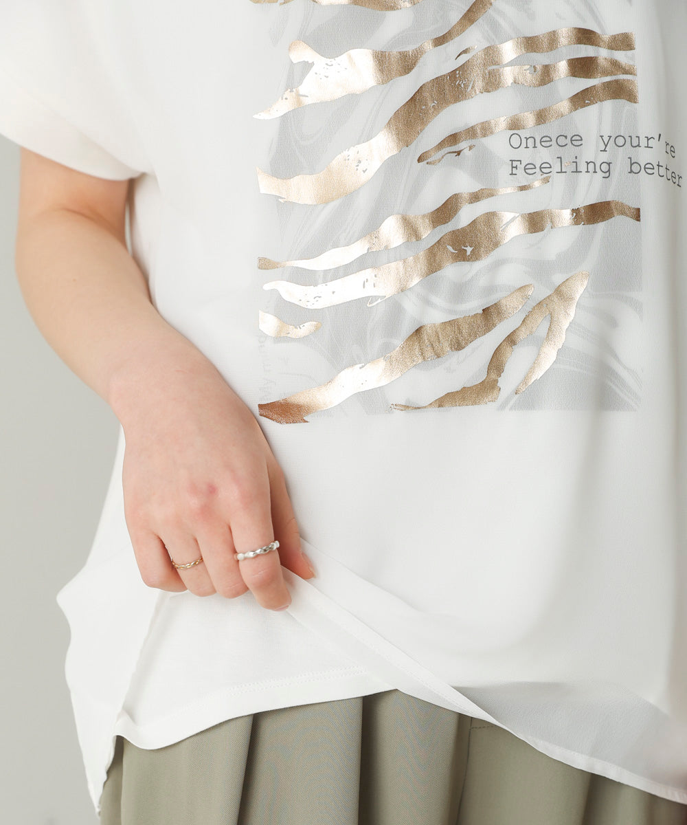 マーブル×ゼブラシアーレイヤードT