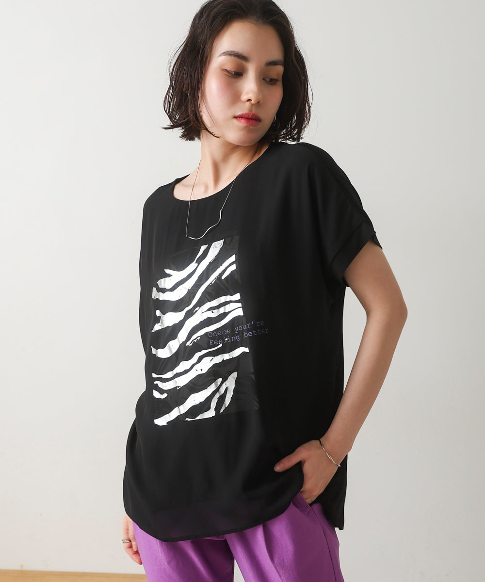 マーブル×ゼブラシアーレイヤードT