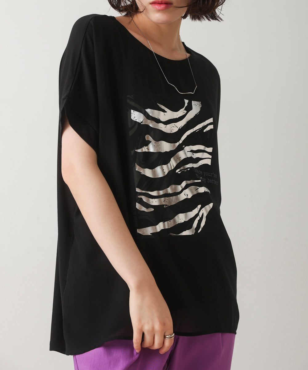 マーブル×ゼブラシアーレイヤードT