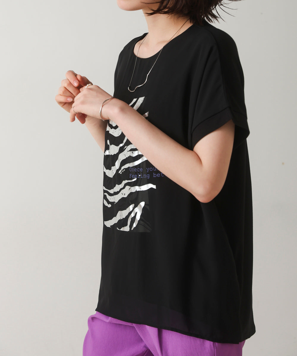 マーブル×ゼブラシアーレイヤードT
