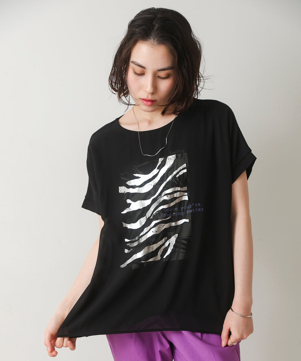 マーブル×ゼブラシアーレイヤードT