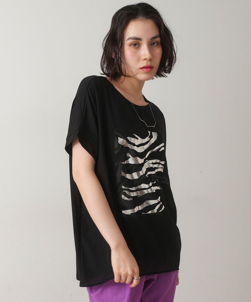 マーブル×ゼブラシアーレイヤードT