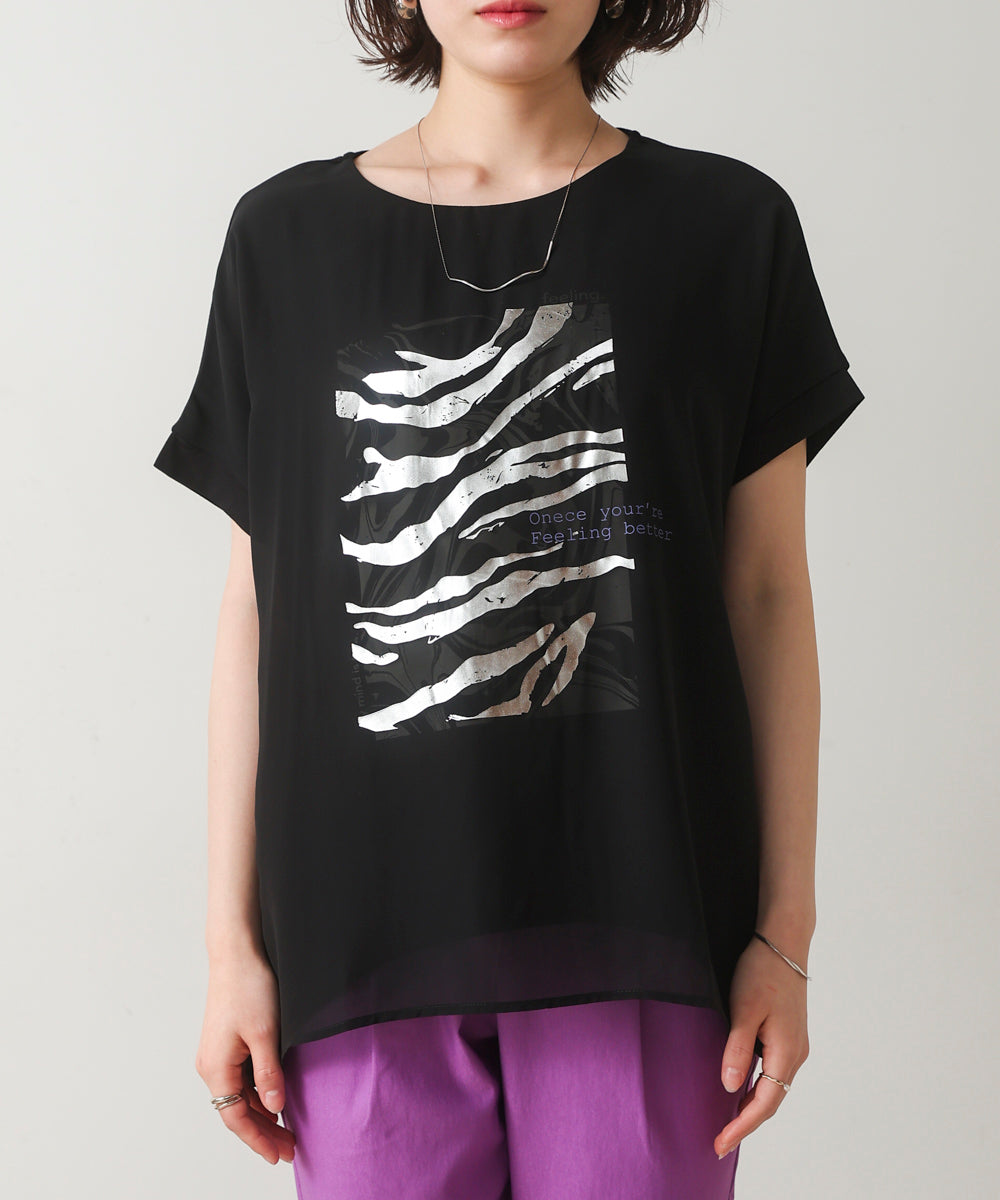 マーブル×ゼブラシアーレイヤードT