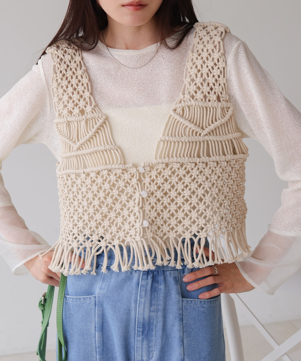 マクラメベスト