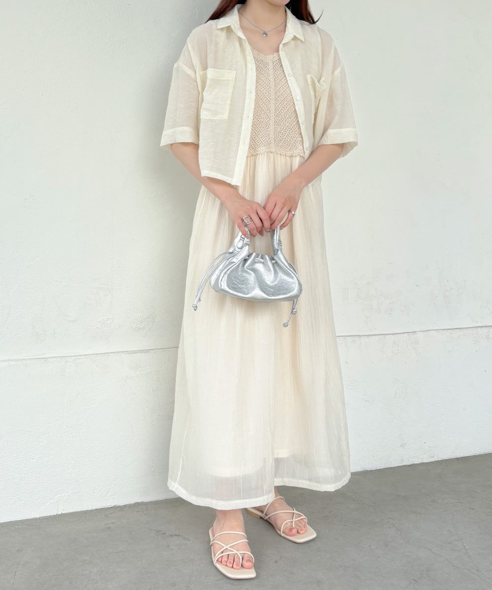 クロシェコンビキャミワンピース