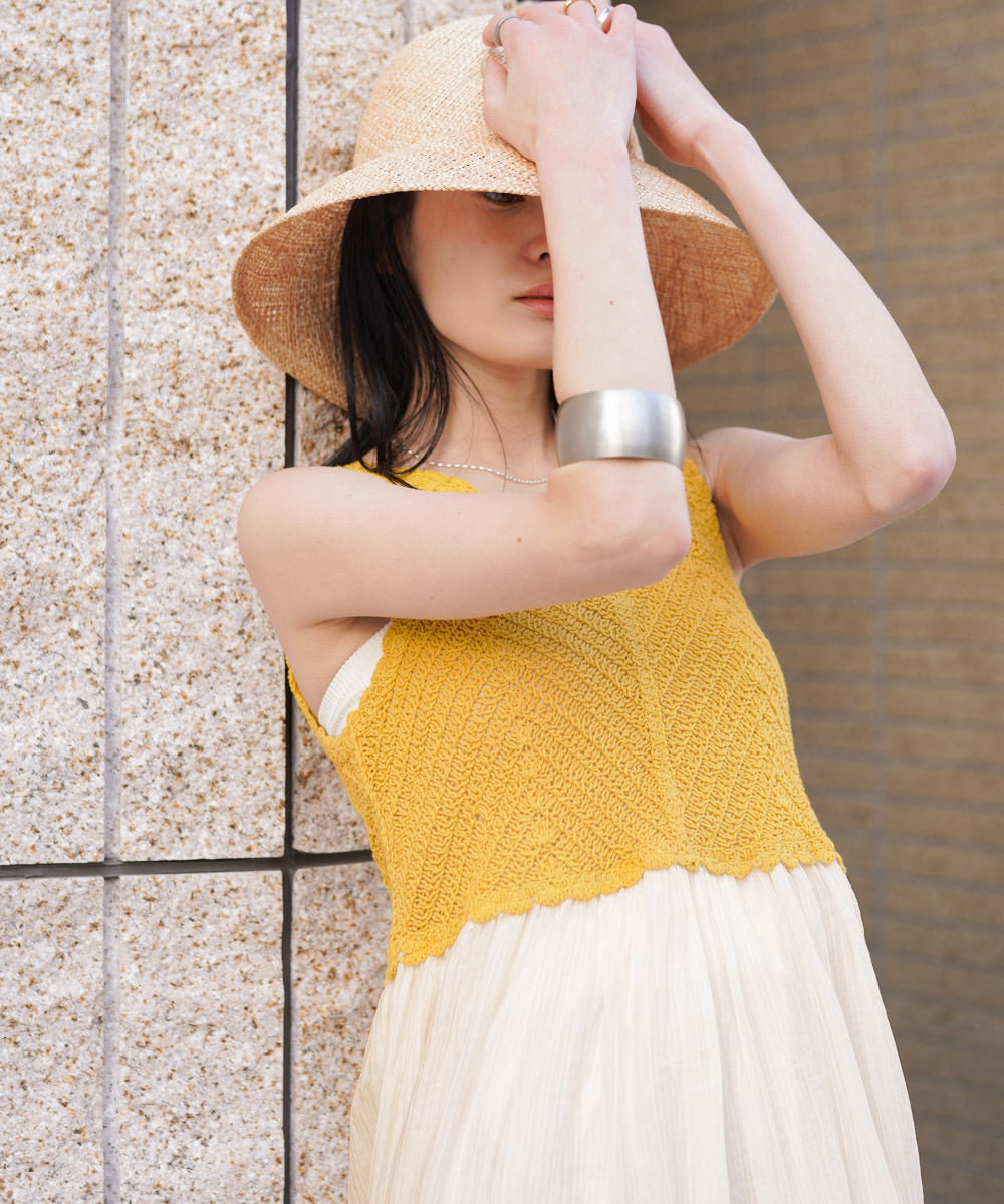 クロシェコンビキャミワンピース