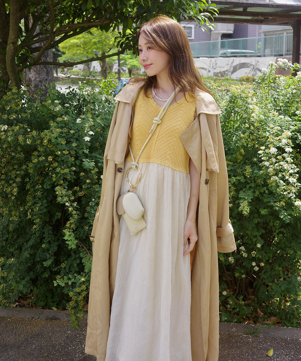 クロシェコンビキャミワンピース