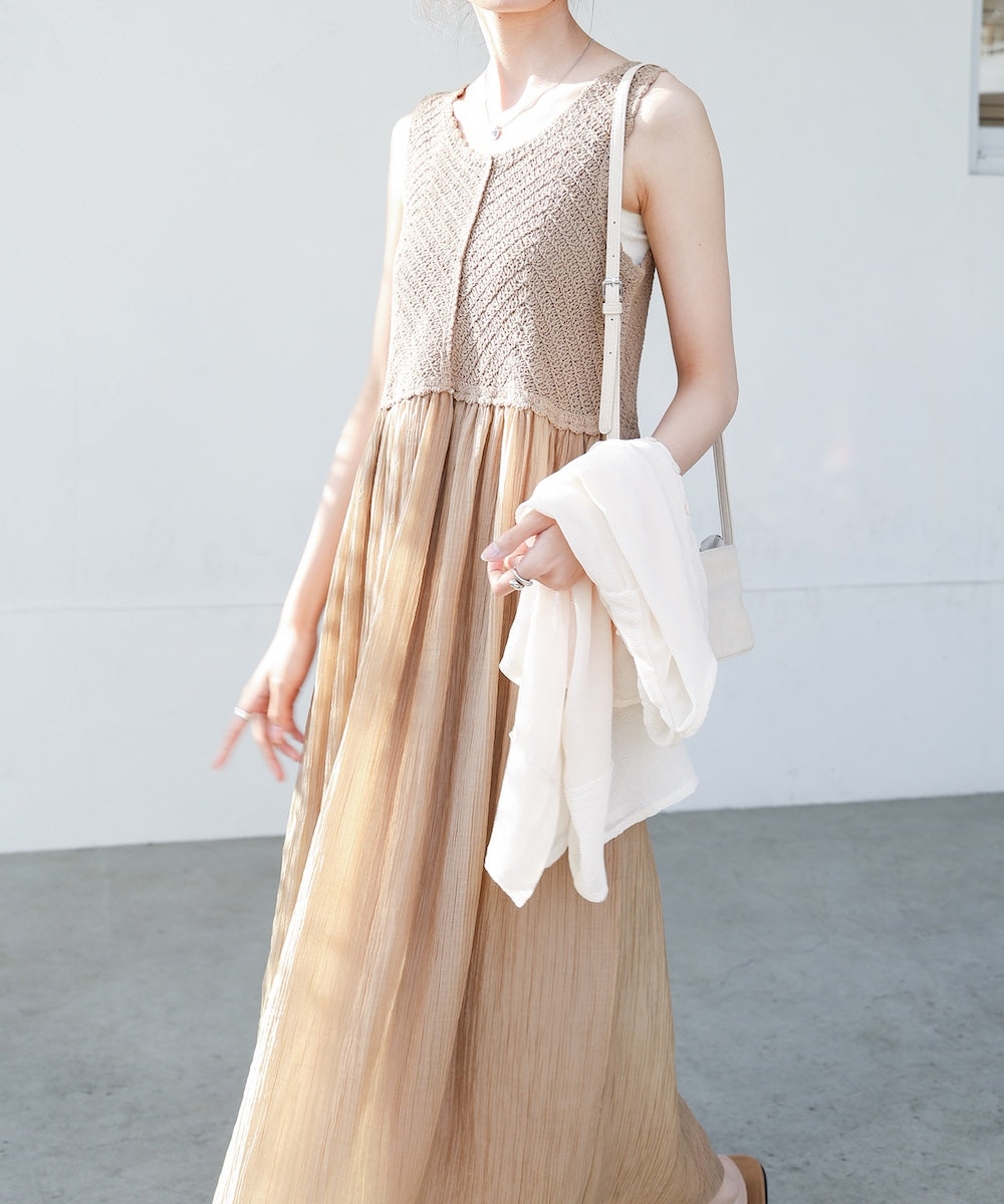 クロシェコンビキャミワンピース