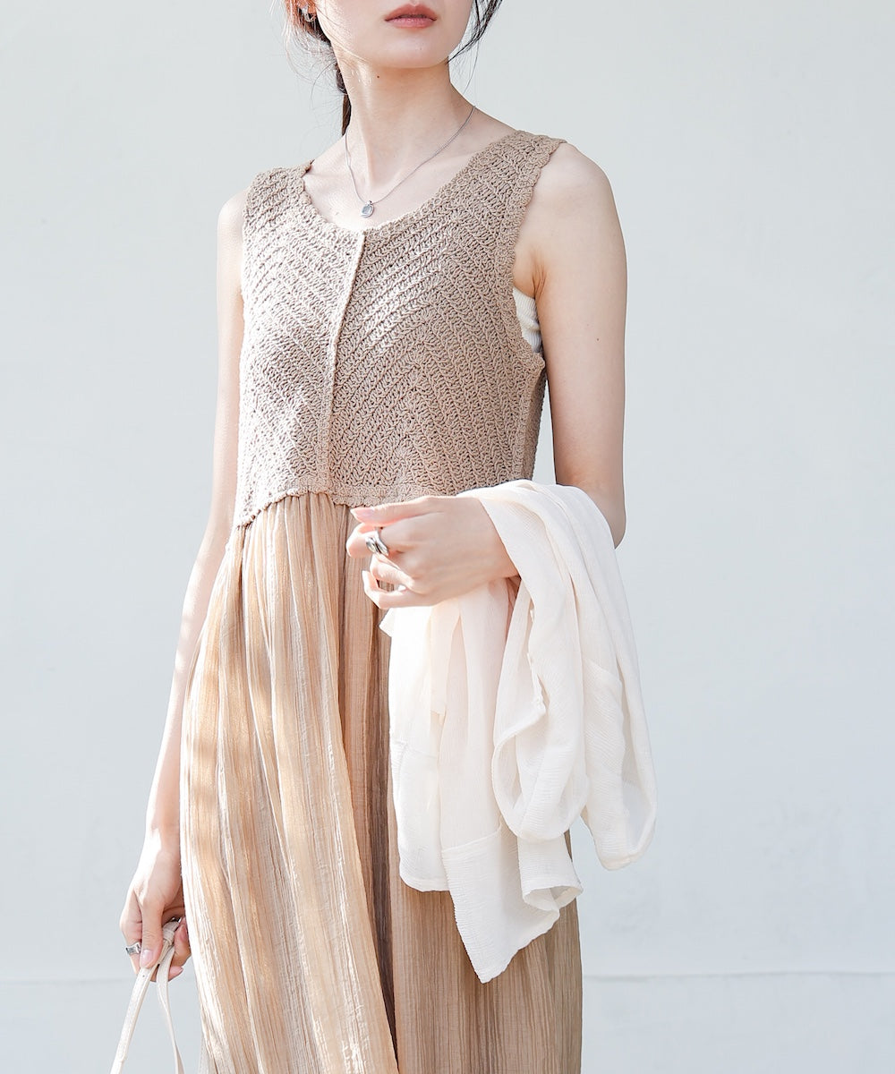 クロシェコンビキャミワンピース