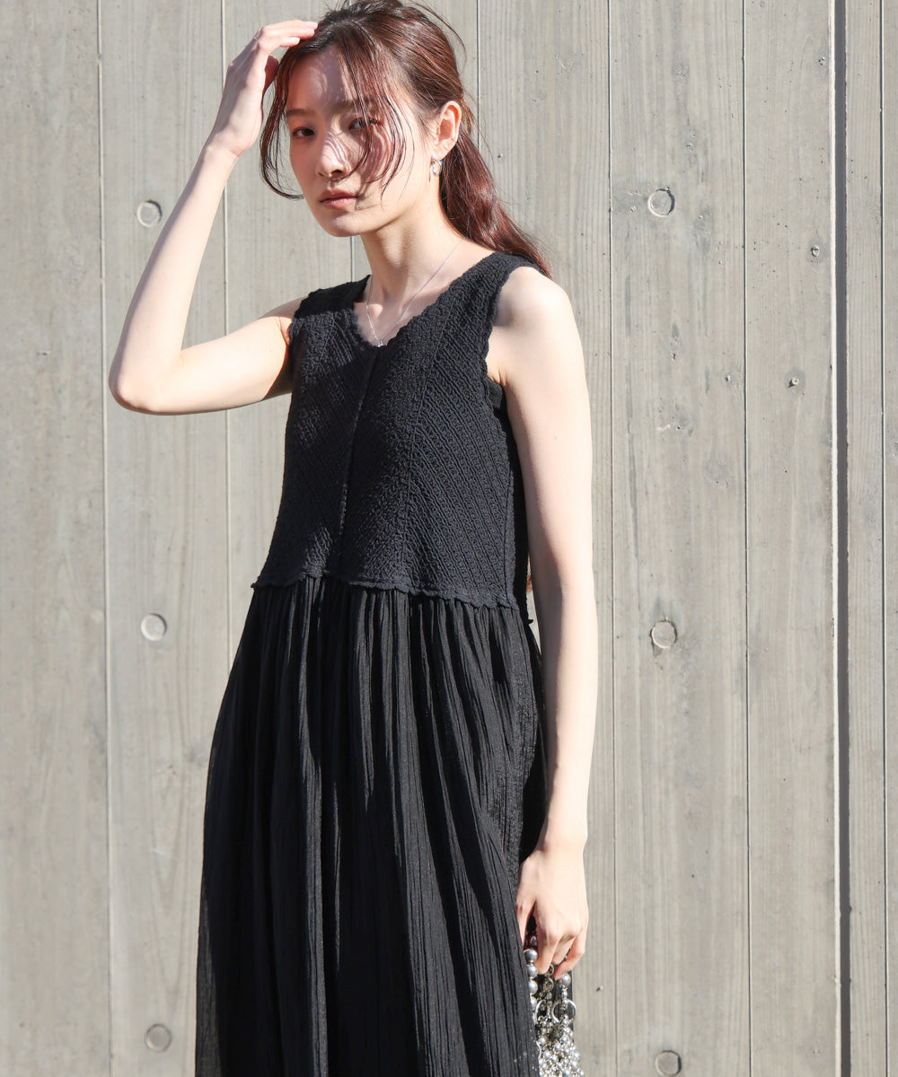 クロシェコンビキャミワンピース