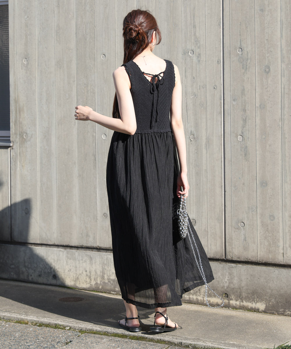 クロシェコンビキャミワンピース