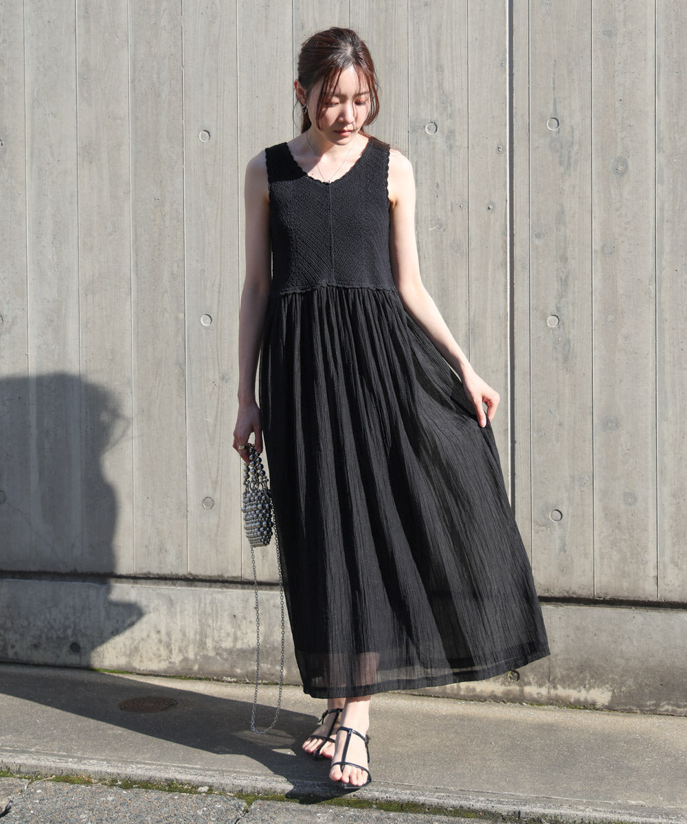 クロシェコンビキャミワンピース